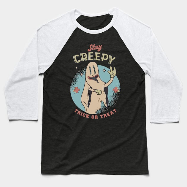 Stay Creepy Baseball T-Shirt by Eclecterie